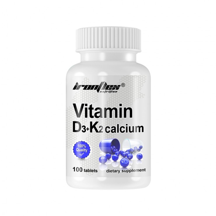 IronFlex Vitamin D3 + K2 Calcium 100tabs